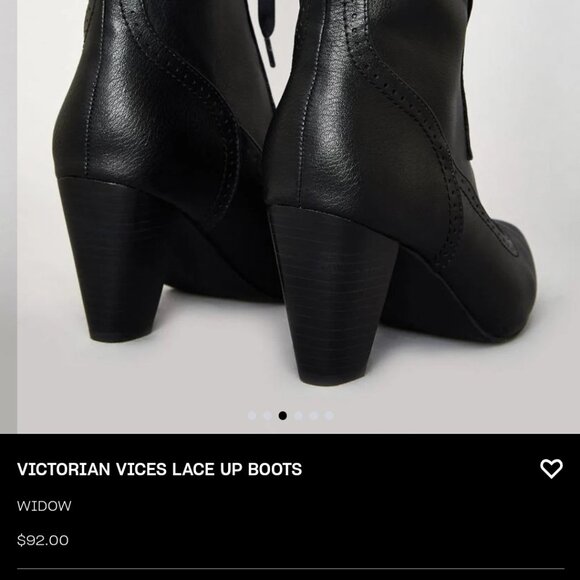 Victorian lices lace up boot size 10 - Picture 3 of 6